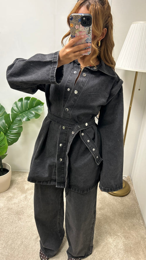 Veste boutonné en jeans SYRIELLE (gris)