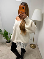 Pull à dentelle Célia