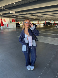 Veste en jeans retroussé MYMY T8034