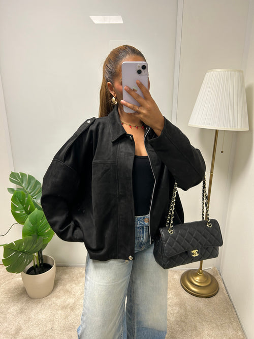 Veste bombers suédine en daim dania