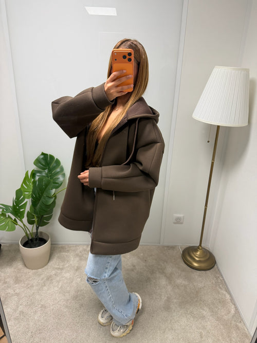 Gilet sweat effet Néoprène LONG KAYALI