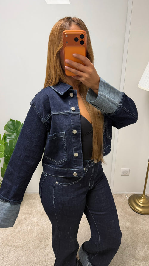 Jeans Hatice coutures blanches