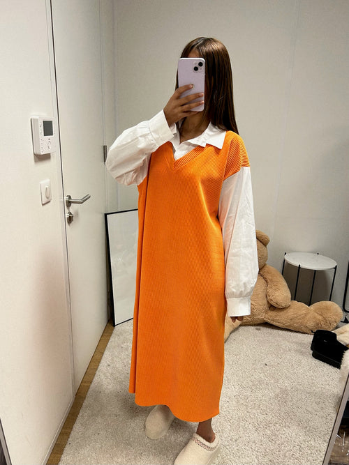 Robe Pull Chemise Niel (Orange)