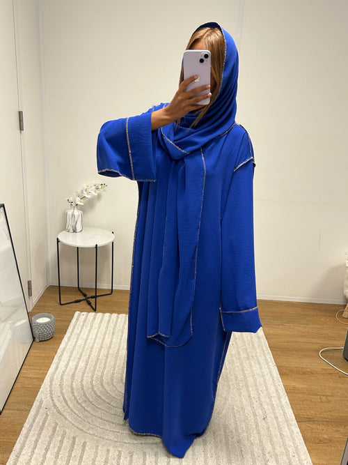 Abaya voile intégré MAÏA soie de medine