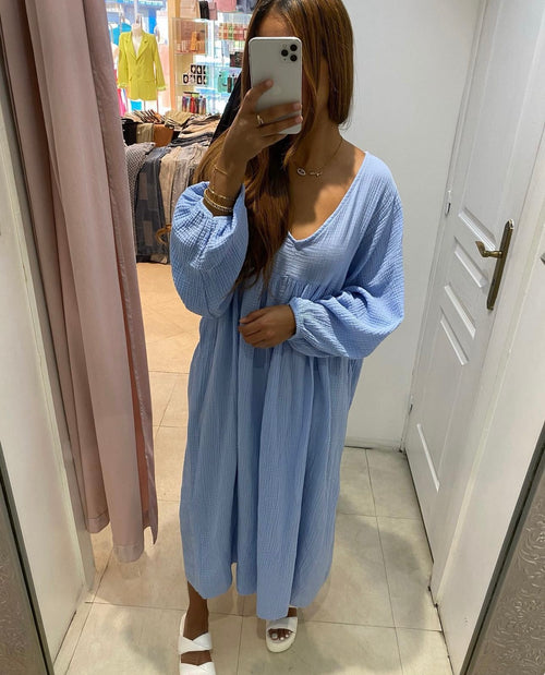 Robe Melanie gaz de coton