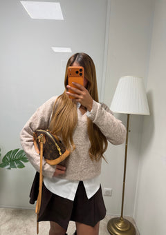 Pull col V en laine Alice