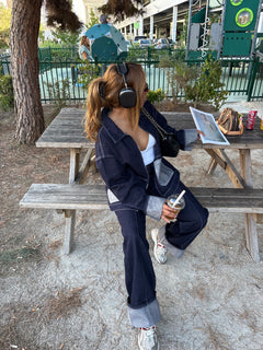 Veste en jeans retroussé MYMY T8034