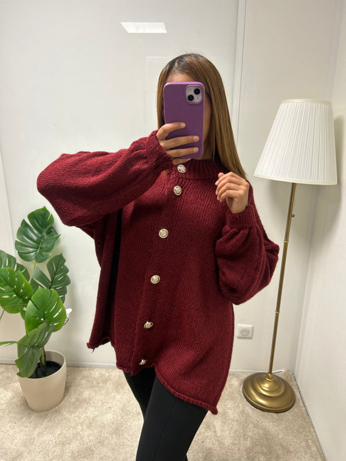 Pull GILET NALA boutonné or