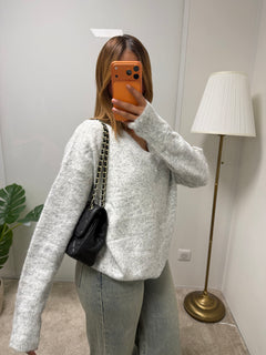 Pull col V en laine Alice