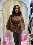 Veste Léa Cape boutonnée col montant pré commandé