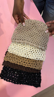 Bonnet crochet tricot SANAE (avec perles)
