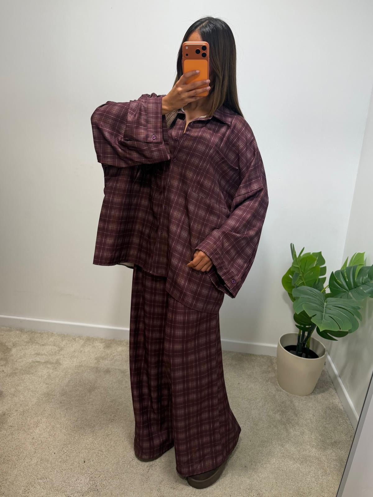 Ensemble Oversize à carreaux Loane