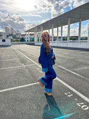 Jeans retroussé LÉNA (bleu)