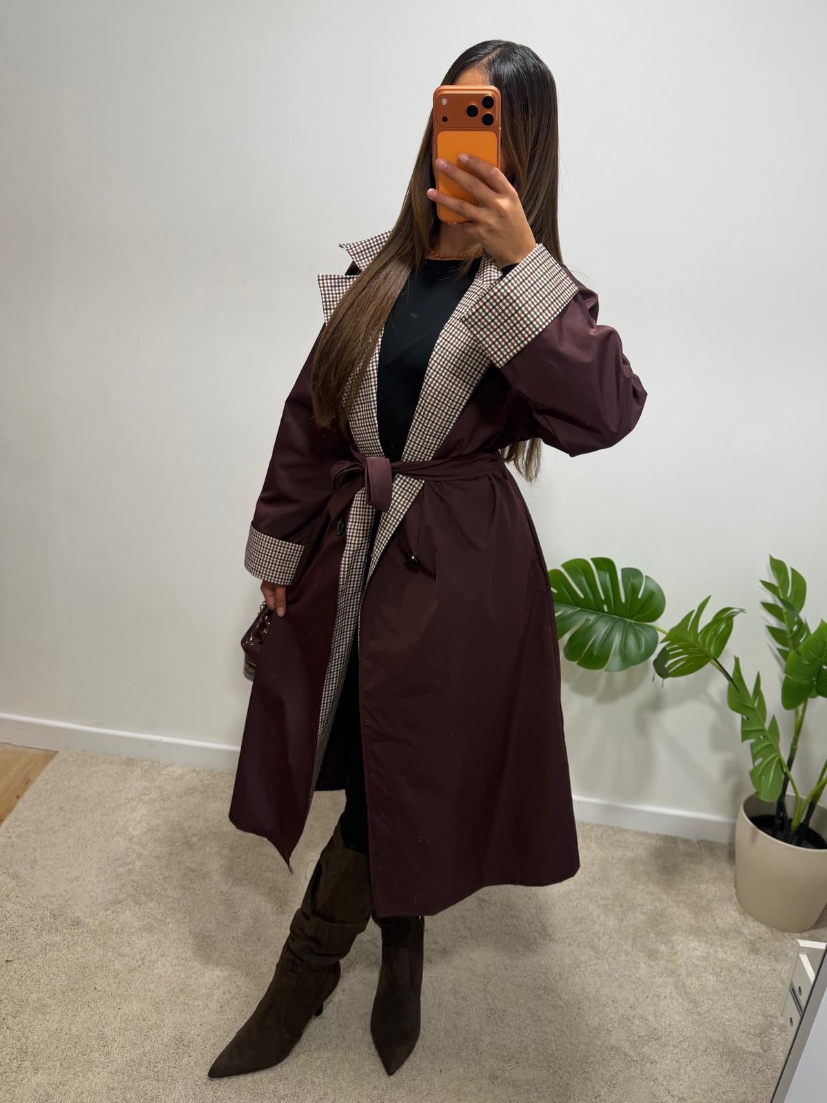 Trench ELAYNA double imprimé