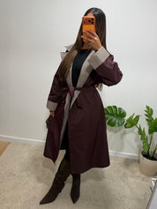 Trench ELAYNA double imprimé