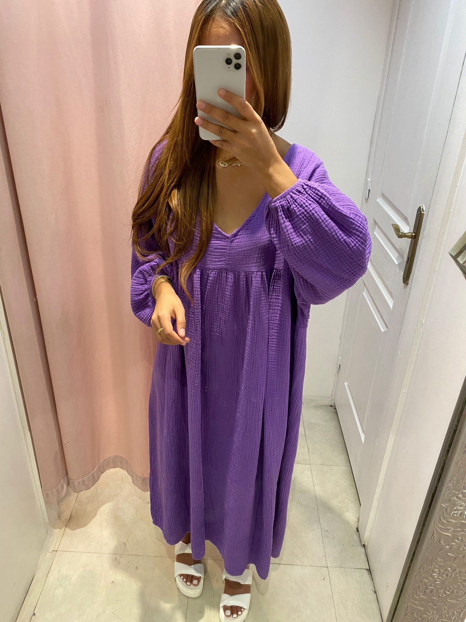 Robe Melanie gaz de coton