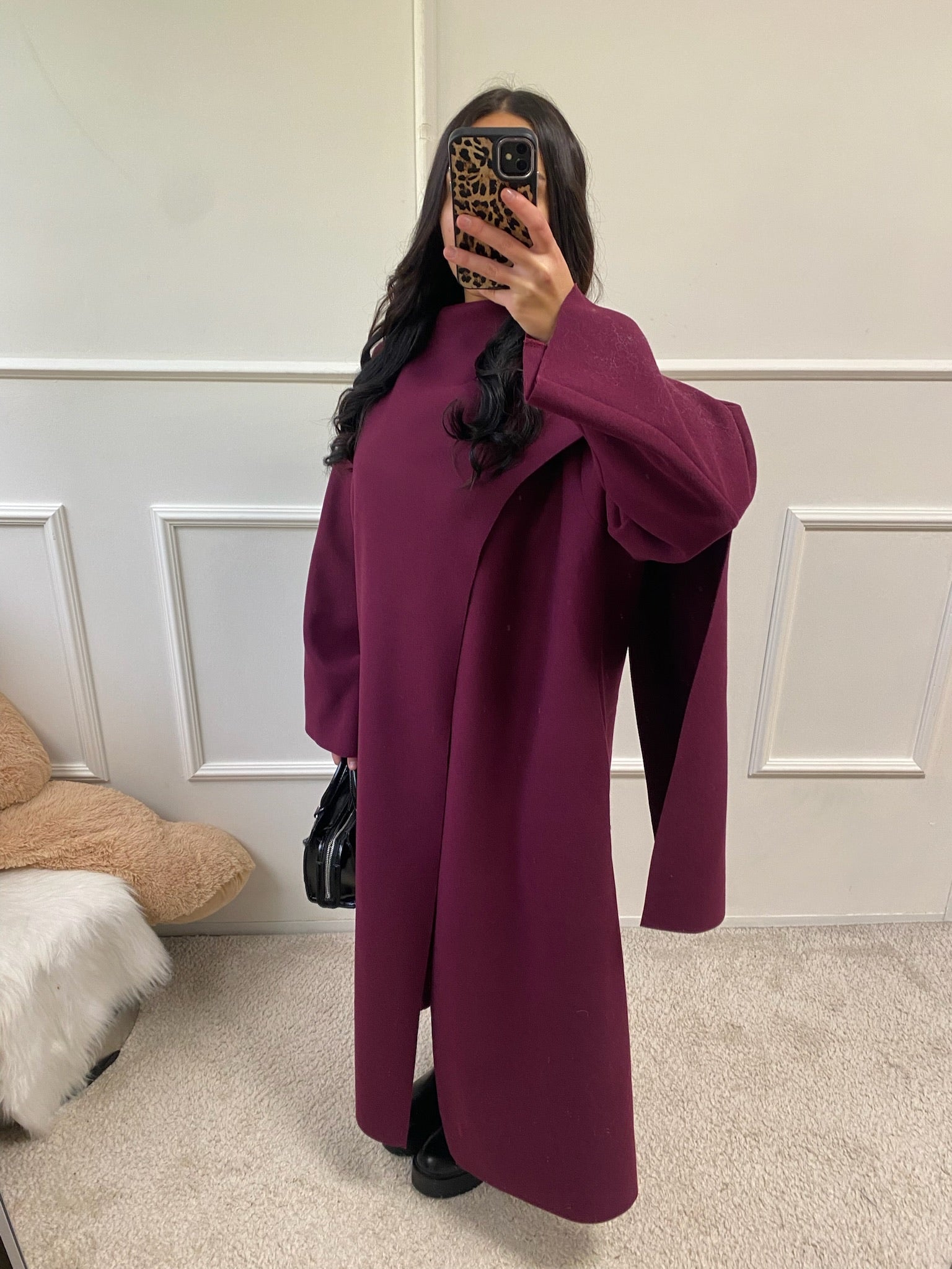 Veste cape longue Thiara