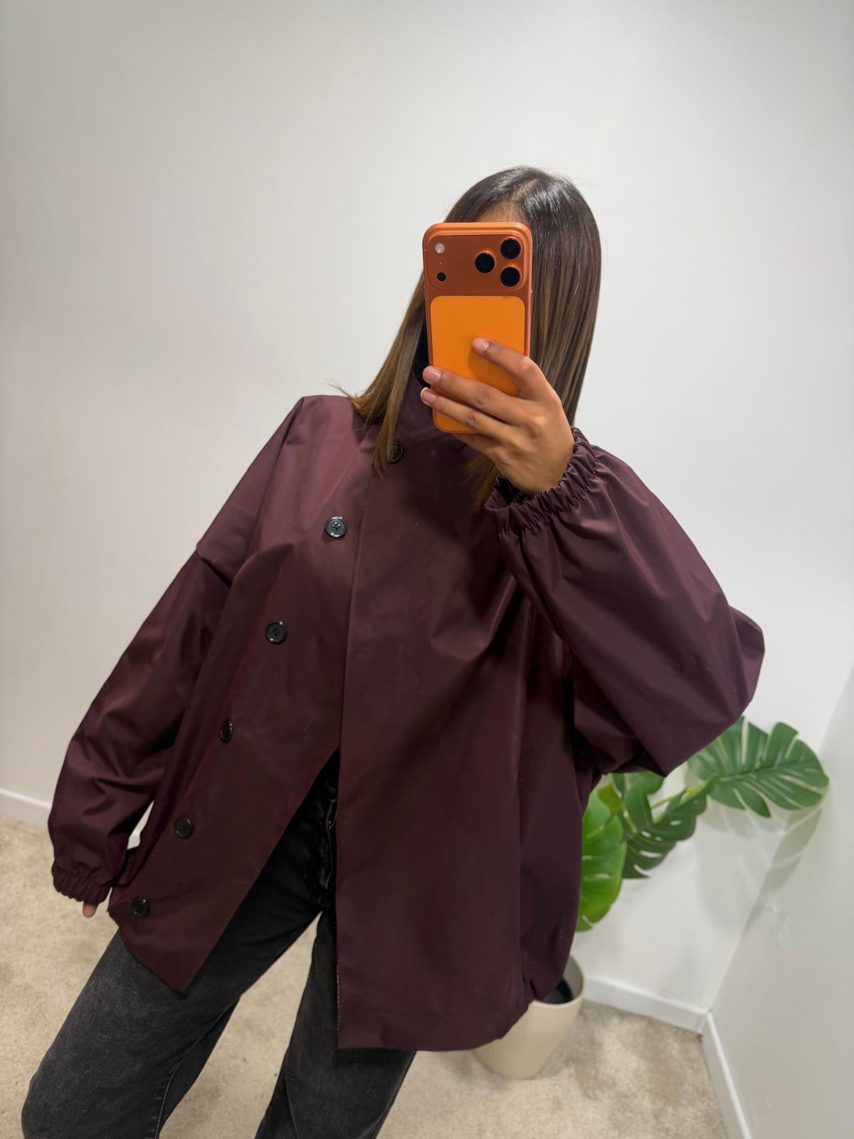 Veste Oversize à Col carreaux MINDY