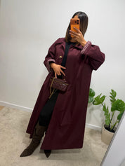 Trench long oversize ISSMARA revers contrastés