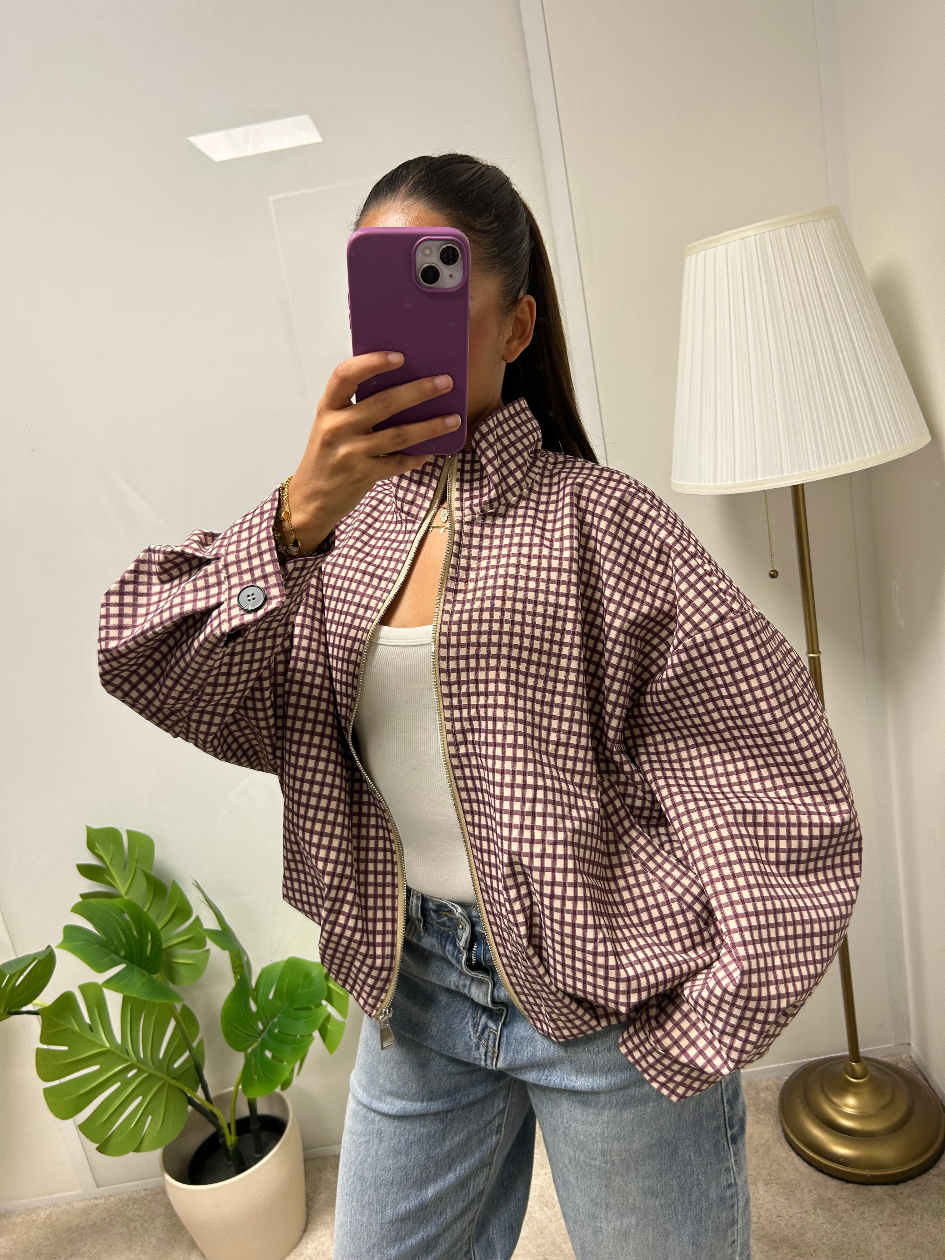 Veste imprimé carreaux Ezaïa