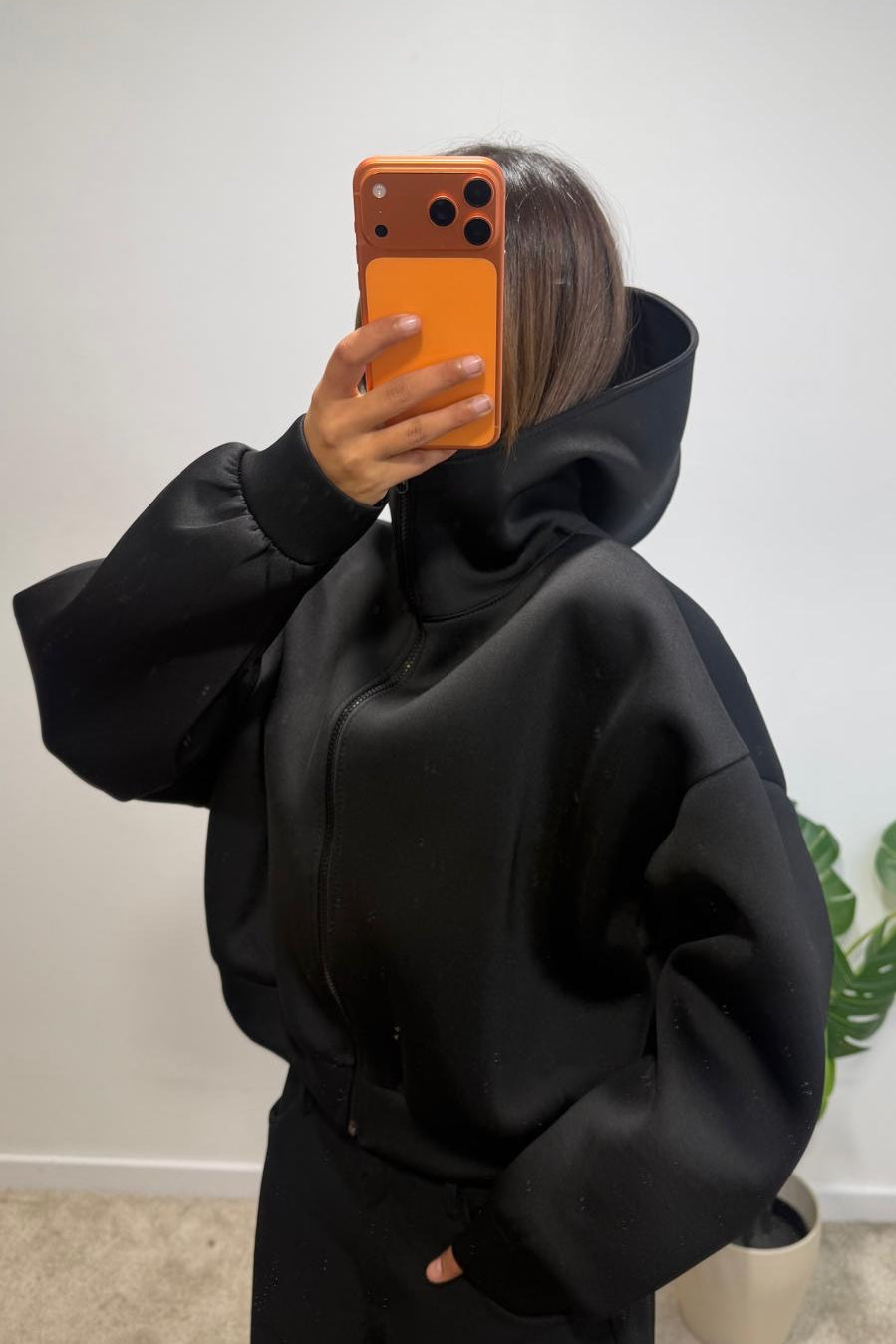 Sweat zippé oversize à capuche AMORA