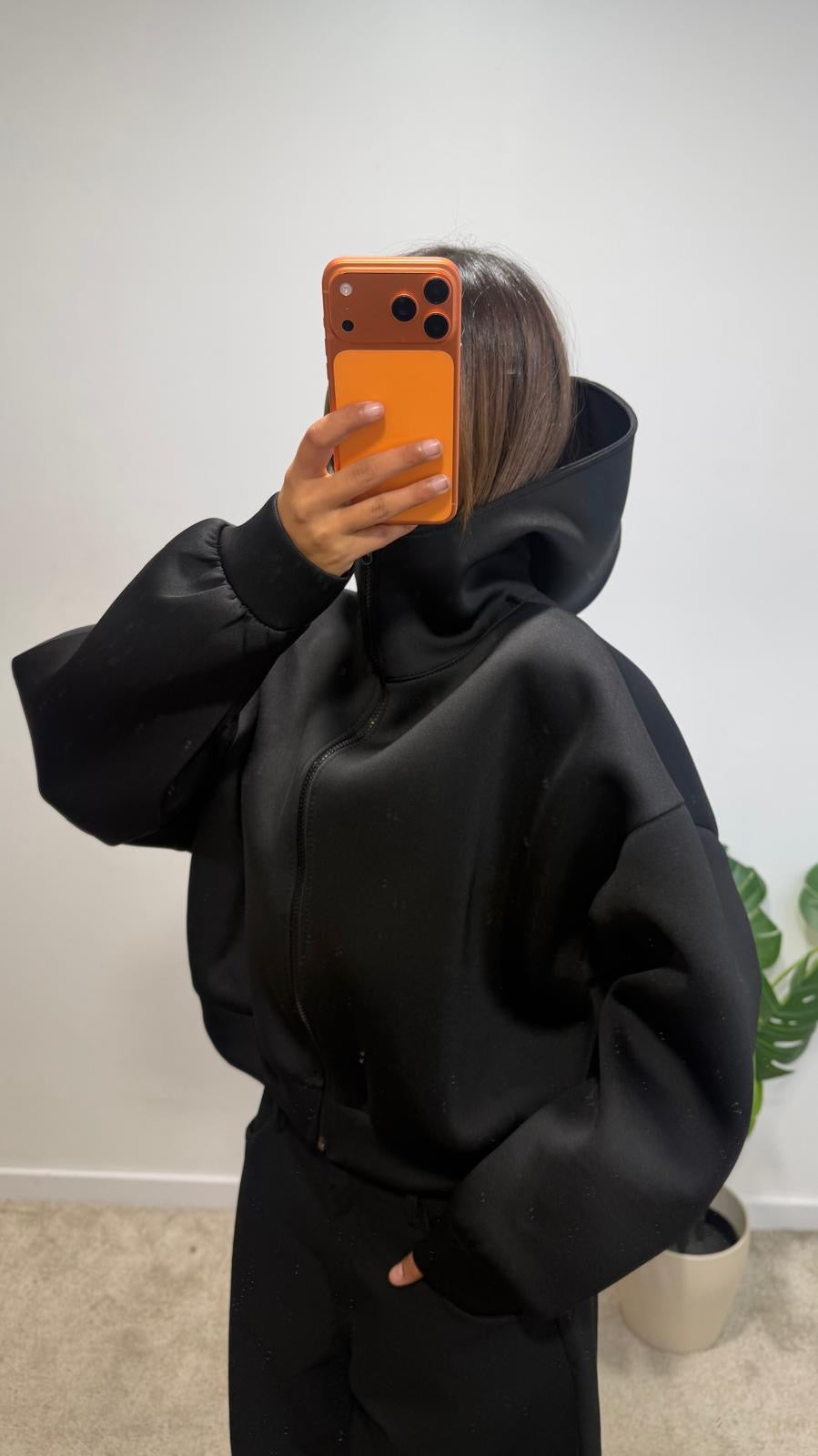 Sweat zippé oversize à capuche AMORA