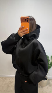 Sweat zippé oversize à capuche AMORA