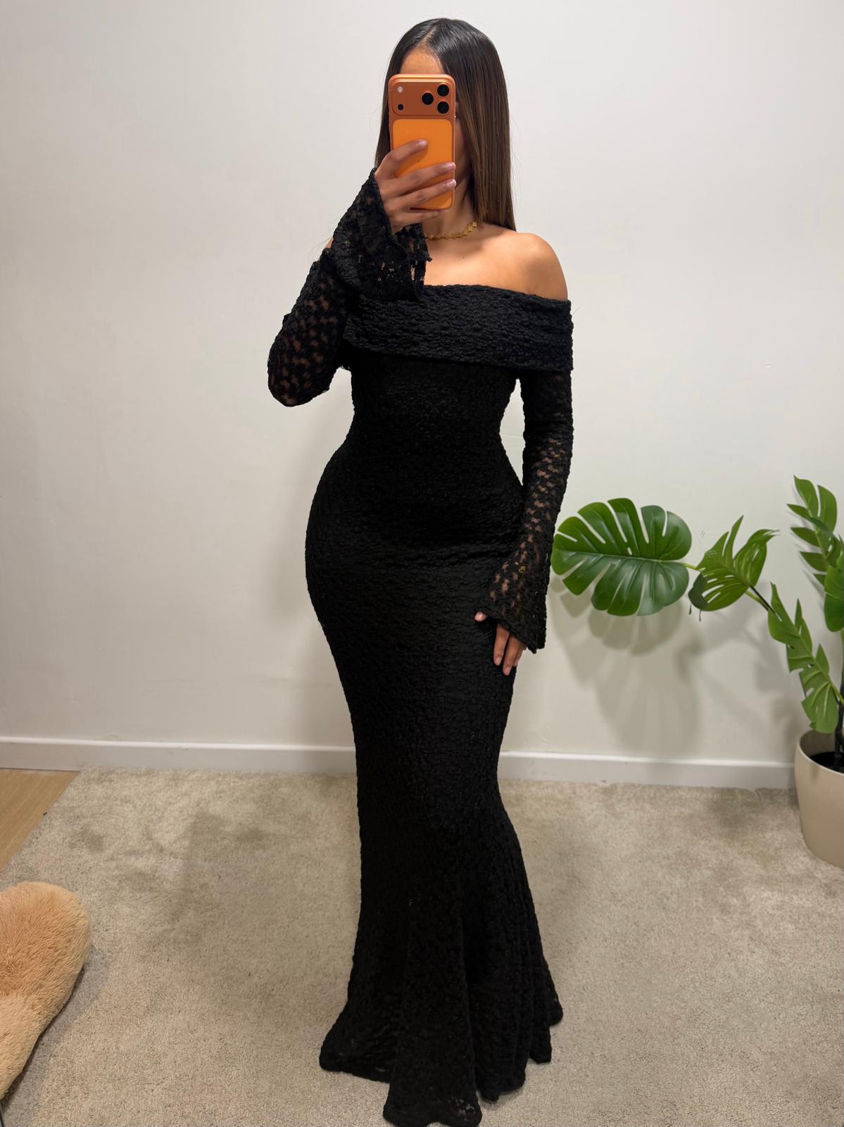 Robe á manche longue évasées REBECCA