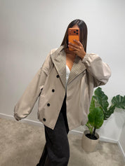 Veste Oversize à Col carreaux MINDY