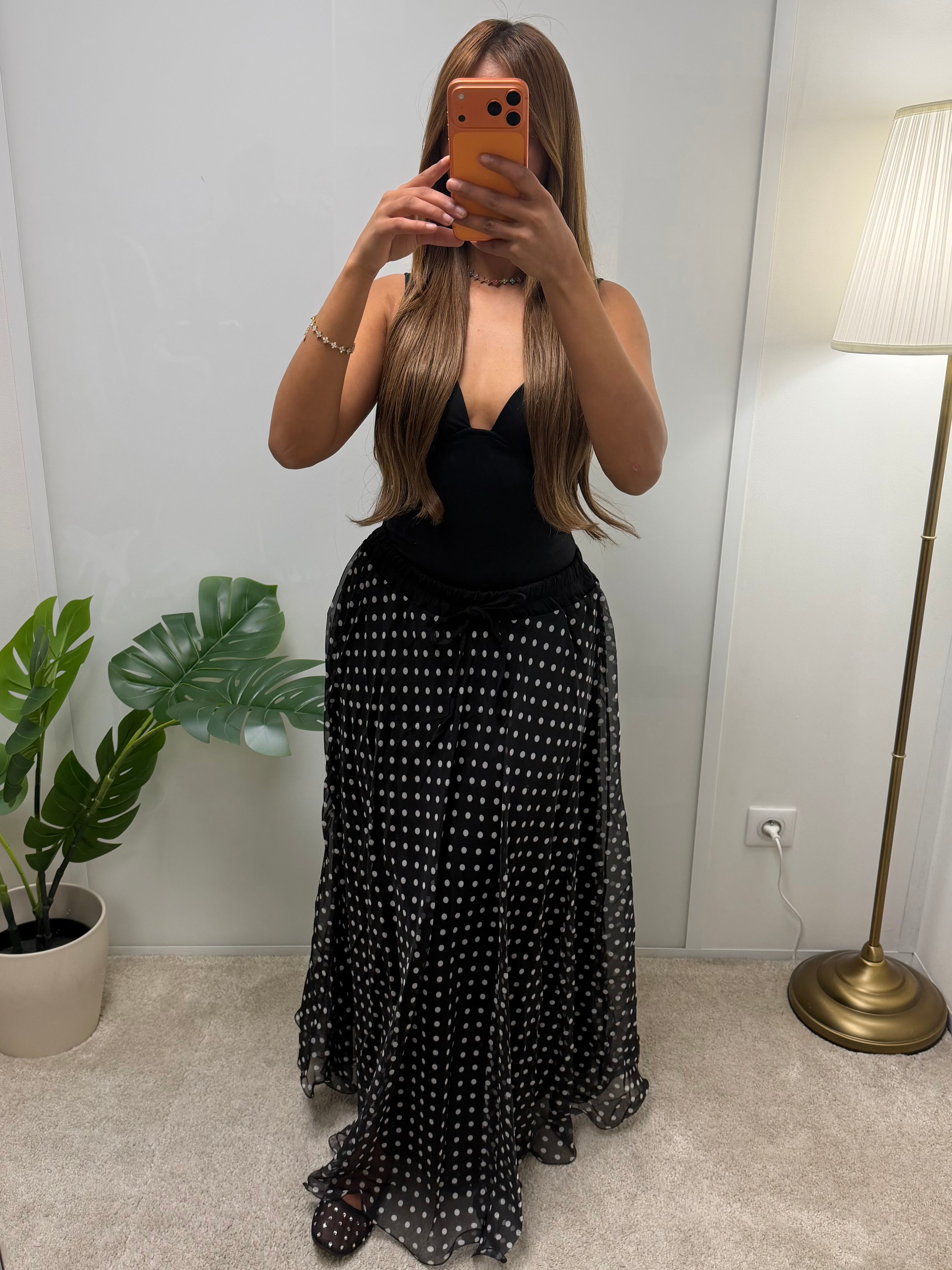 Jupe Lize a pois en tulle