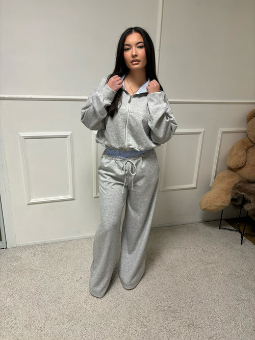 Ensemble jogging à capuche Malya [gris]