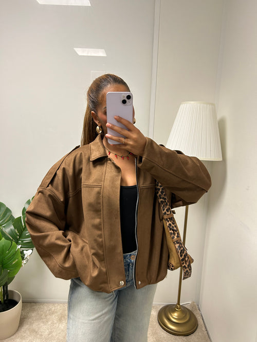 Veste bombers suédine en daim RAYLA