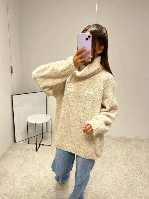 Pull col Pilou [beige]