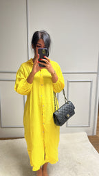 Robe chemise Sania [jaune]