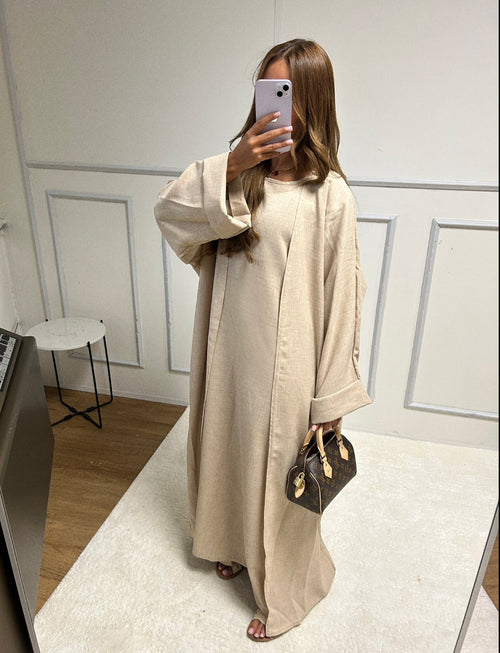 Abaya + Kimono en lin Sherine