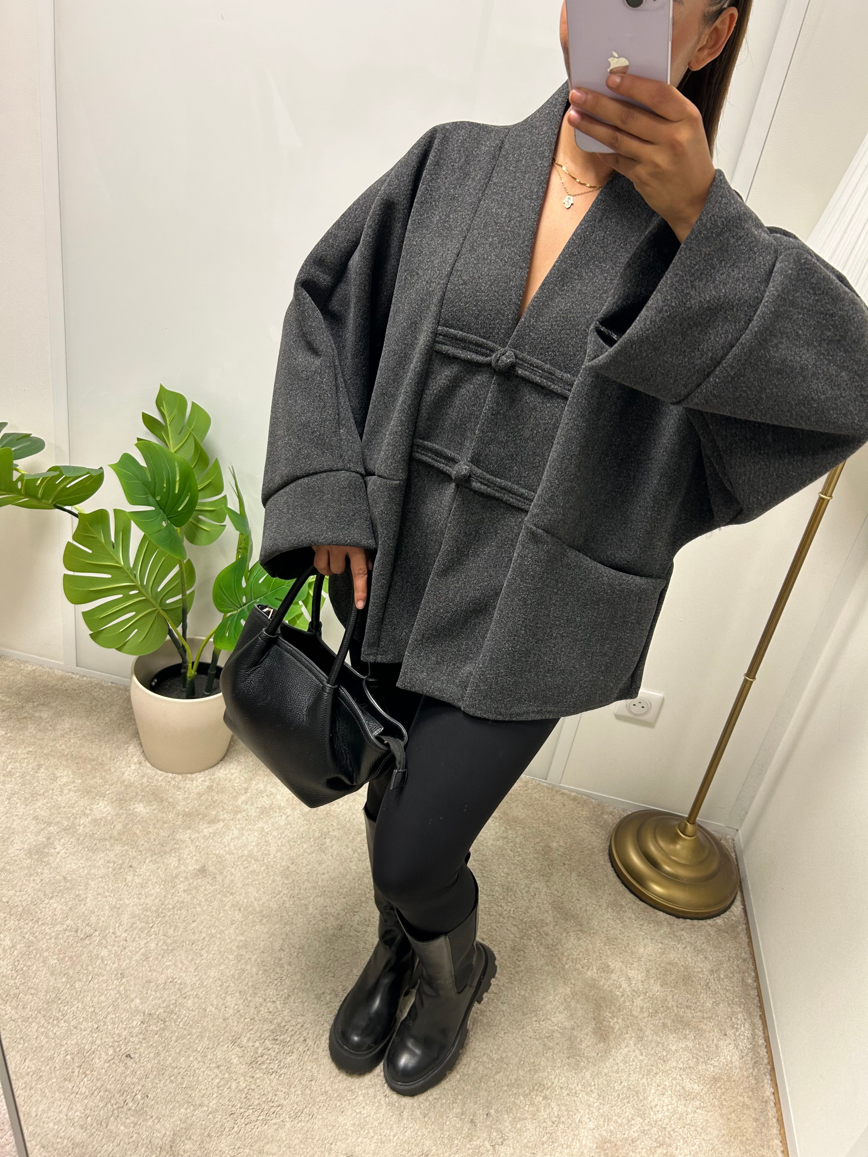 Veste kimono epais Awa