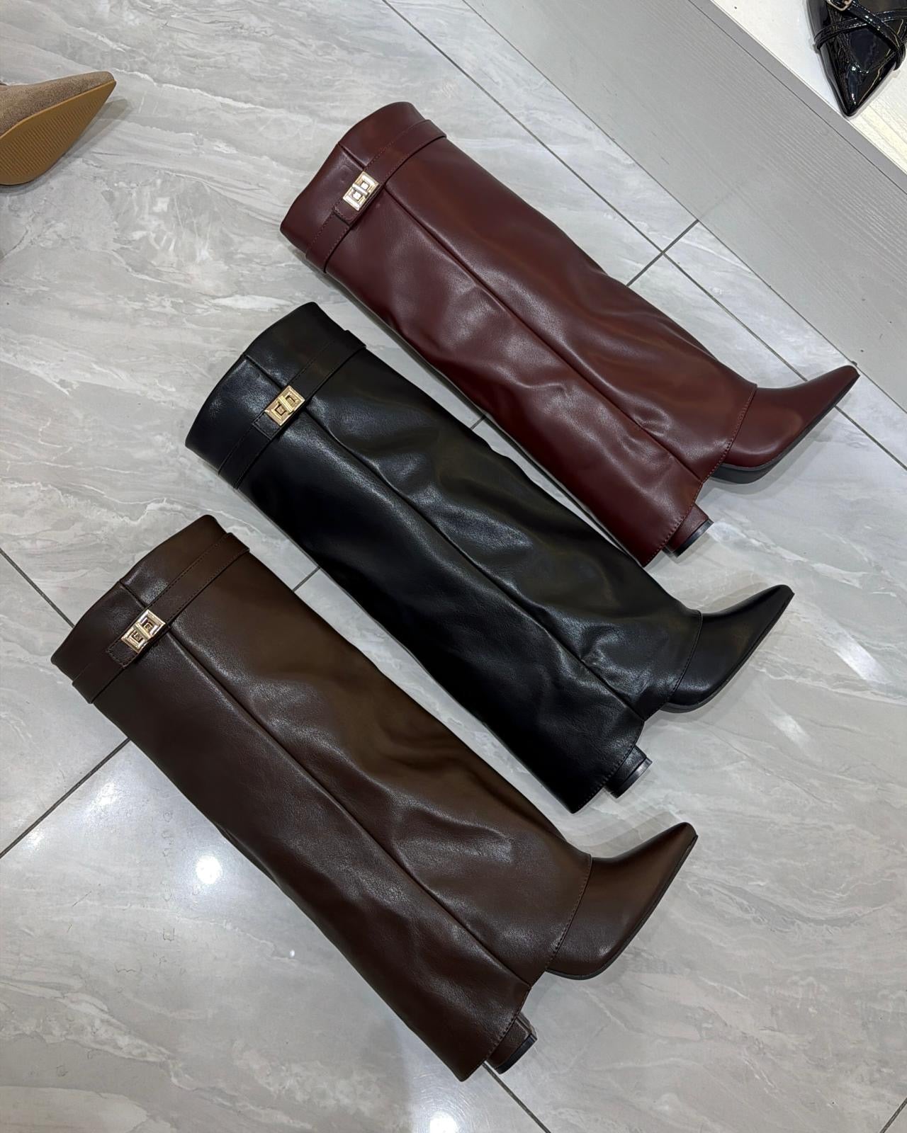 Bottes hautes en cuir TEEYAH