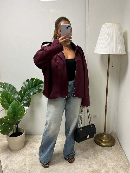 Veste bombers suédine en daim RAYLA