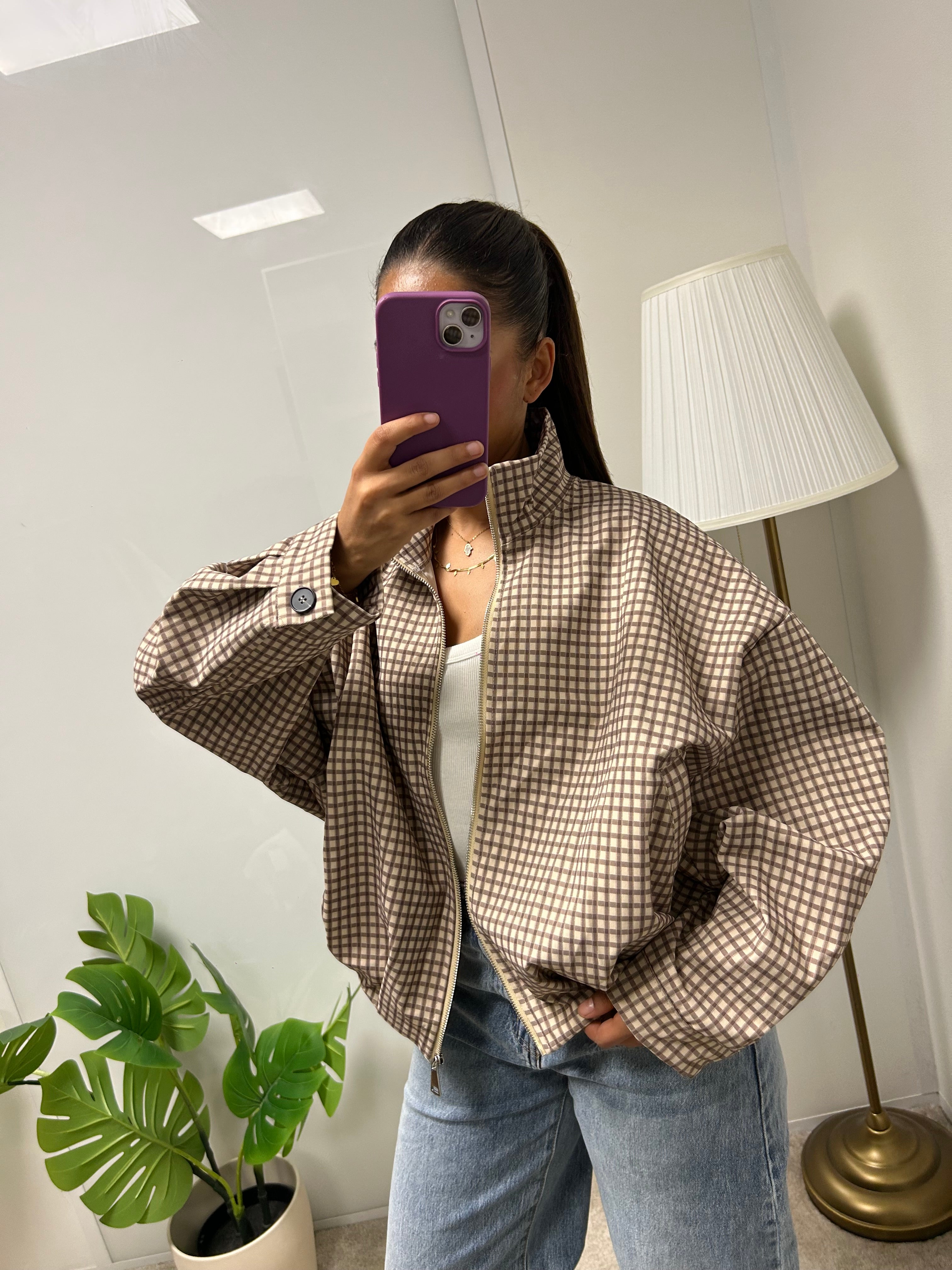 Veste imprimé carreaux Ezaïa