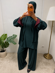 Burkini Khushi manche Bordeau