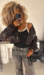 Vestes bombers bks marron foncé 16128