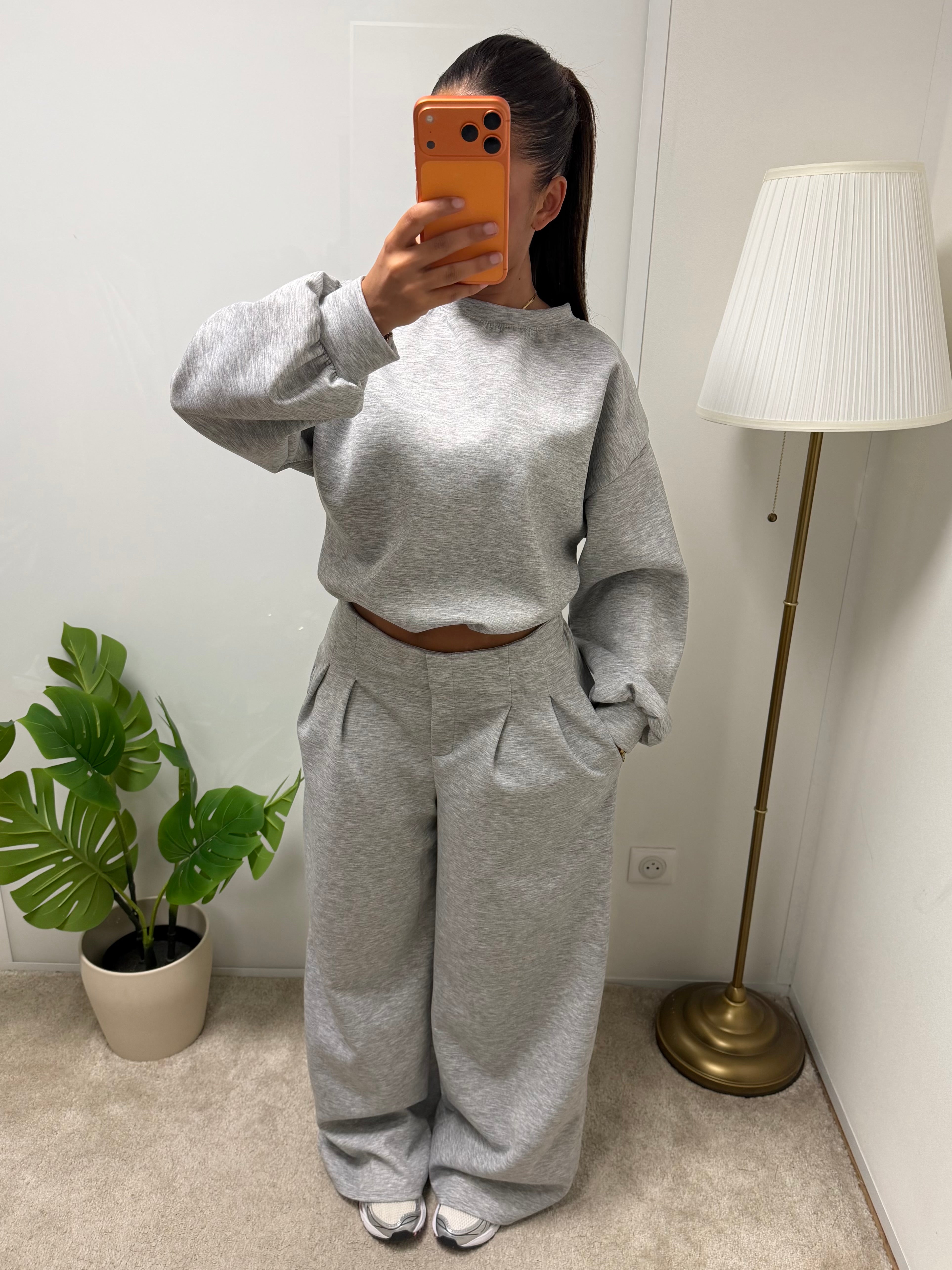 Ensemble Leïla pantalon coupe droite