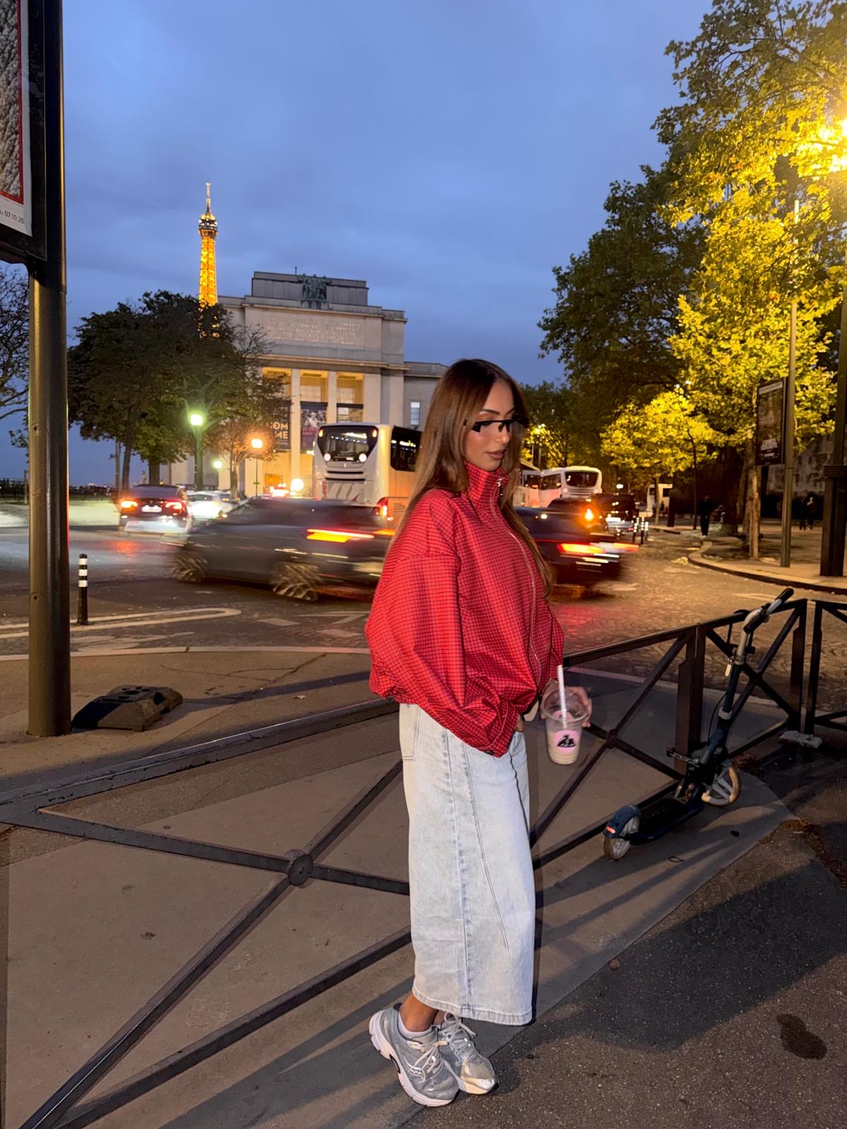 Veste imprimé carreaux Ezaïa