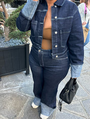 Jeans Hatice coutures blanches