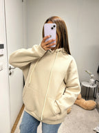 Sweat capuche Flore [beige]