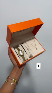 Coffret Bijoux Montre + Collier + Bracelet