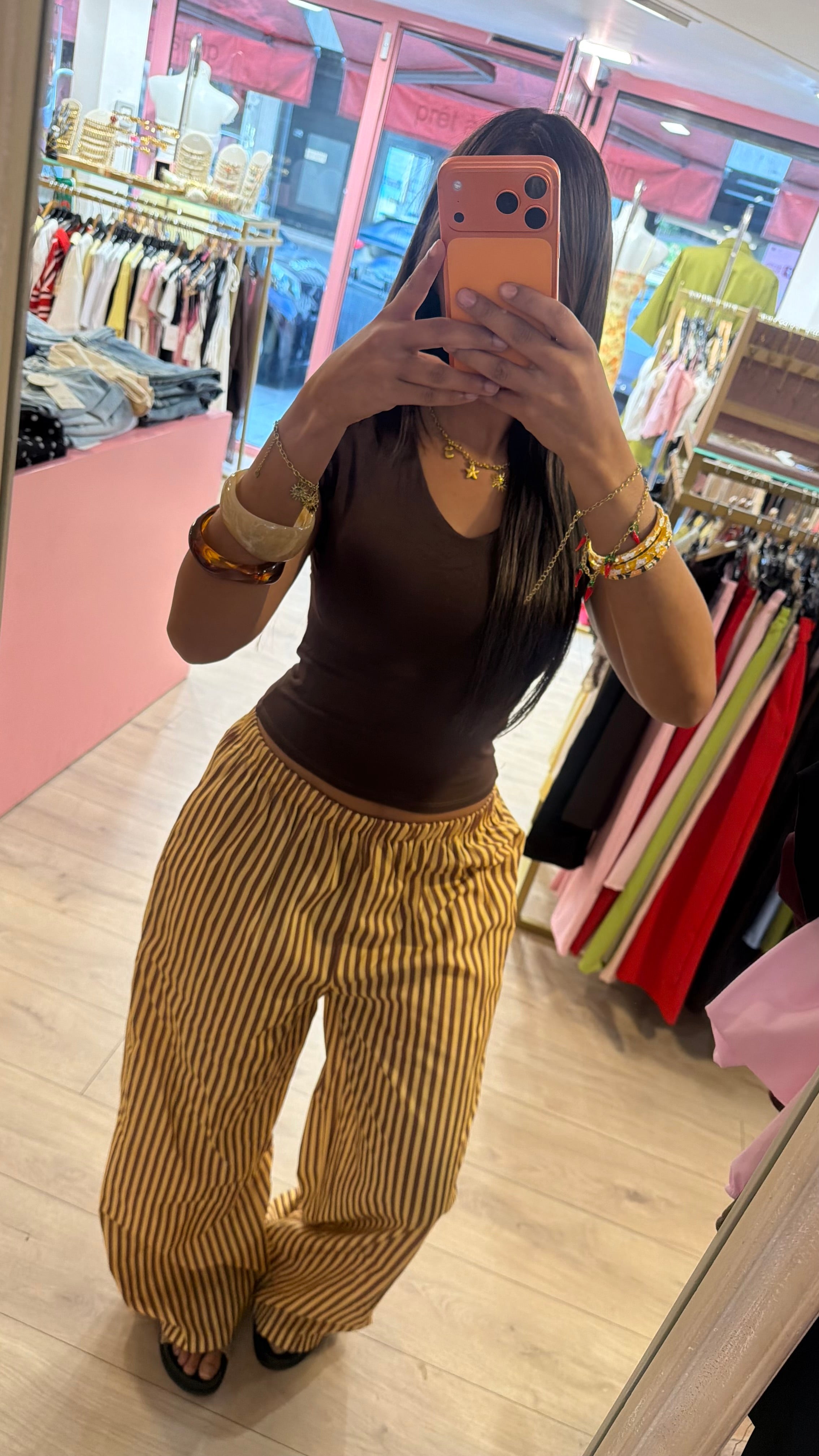 Pantalon léger a motif rayures DALIA