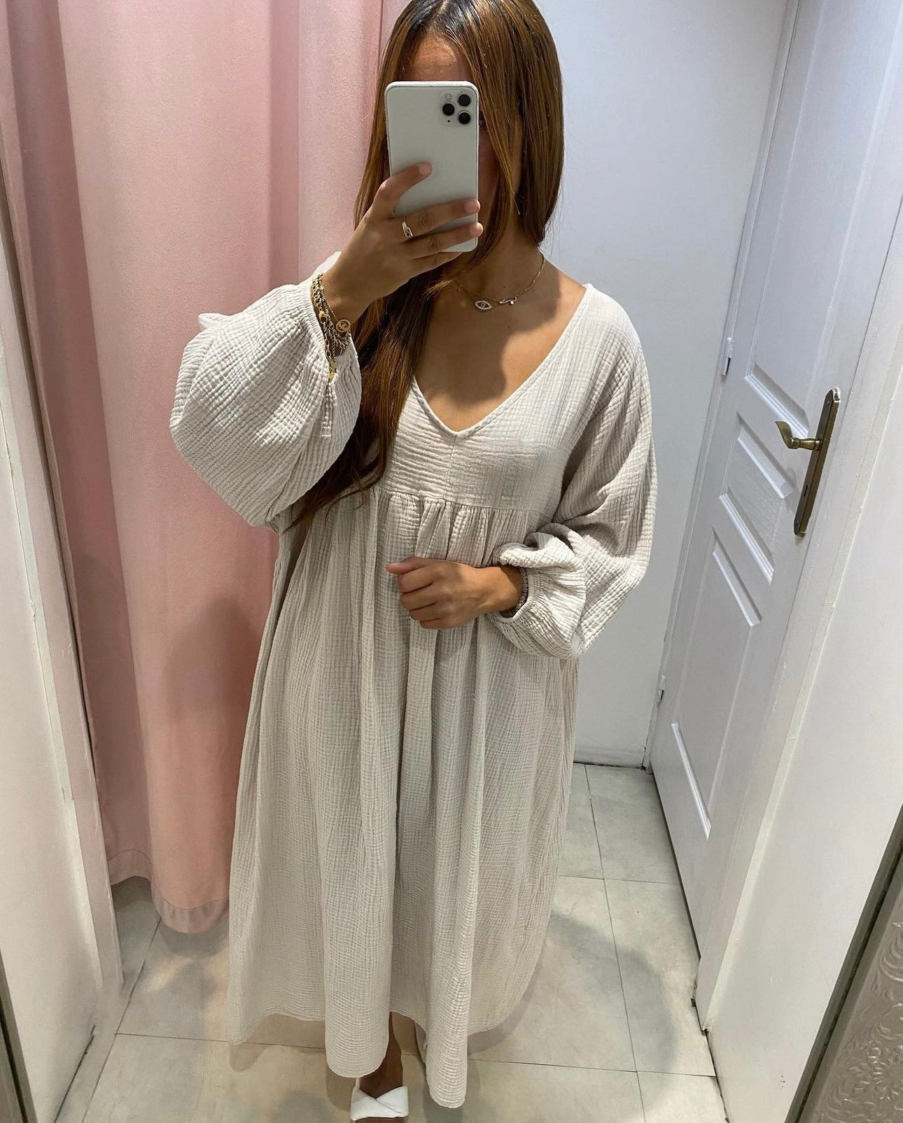 Robe Melanie gaz de coton