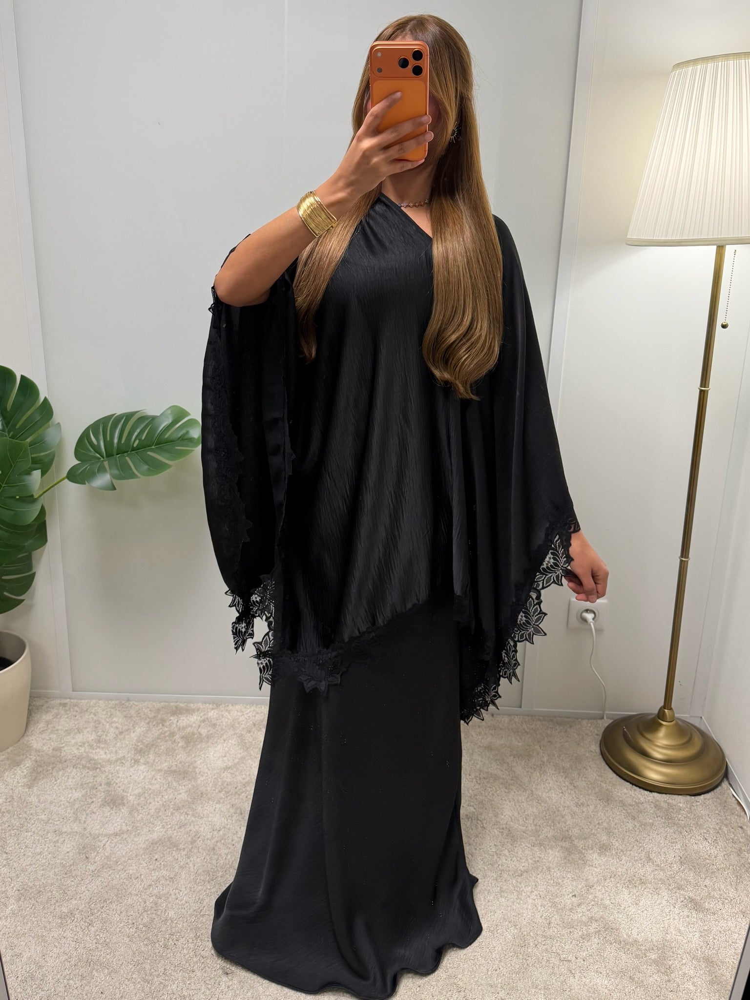 Ensemble jupe Cape Haya à dentelle