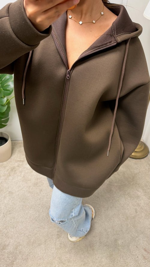 Gilet sweat effet Néoprène LONG KAYALI